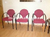 7 sillas auxiliares con brazos (aran granate)