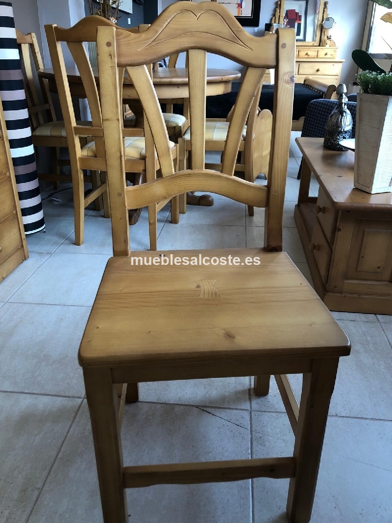 Silla lira en madera de abeto finlandes macizo.