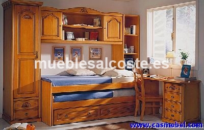 Dormitorio juvenil en madera maciza