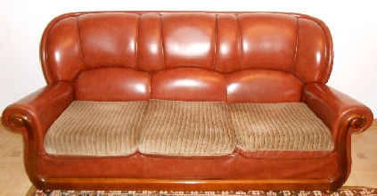 Vendo sofa+sillones piel