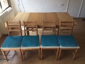 4 Sillas LERHAMN IKEA + MESA extensible