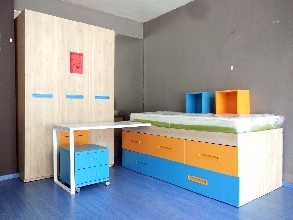 DORMITORIO JUVENIL COMPLETO CON ARMARIO