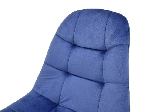 Silla LOREAL, madera, terciopelo azul