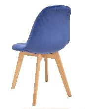 Silla LOREAL, madera, terciopelo azul