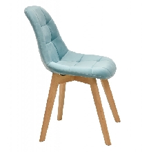 SILLA LOREAL, MADERA, TAPIZADA VELVET VERDE AGUA