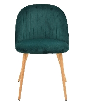 SILLA GLAMOUR, METAL, TERCIOPELO VERDE OSCURO