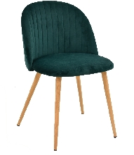 SILLA GLAMOUR, METAL, TERCIOPELO VERDE OSCURO