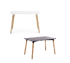 MESA NURIA, MADERA, TAPA LACADA 120x80