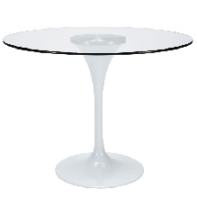 MESA TULIA, ALUMINIO, CRISTAL 90 CMS