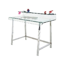 MESA SISTER, ACERO INOX Y CRISTAL