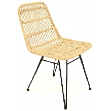 SILLA YUCATAN, METAL, RATN BEIGE