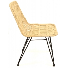 SILLA YUCATAN, METAL, RATN BEIGE