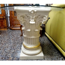 MESA PEDESTAL MARMOLINA 90