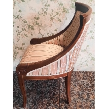 SILLON TAPIZADO NOGAL DESCALZADORA