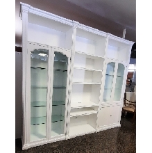 LIBRERIA BLANCA CON VITRINAS Y PUERTAS 285 X 45 X 252