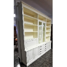 LIBRERIA LACADA MARFIL INGLESA 253 X 42 X 236