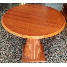 MESA VELADOR FIJA DE 70 SAPELY CON PIE LAZO