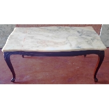 MESA CENTRO MADERA MARMOL 93 x 52 x 44