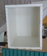 Cubo lacado blanco