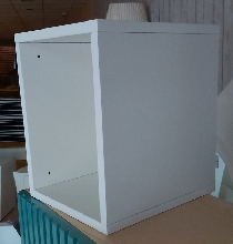 Cubo lacado blanco