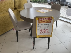 4 sillas tapizado beige
