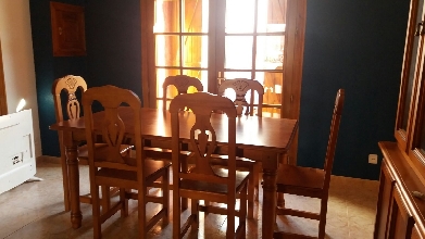 Conjunto de mueble-mesa-sillas comedor