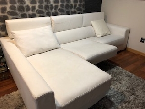 sofa chaiselongue blanco de polipiel