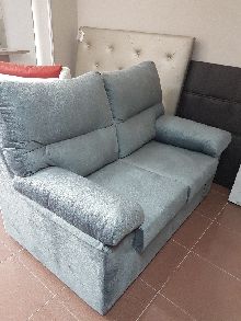 Sofa 2 plazas tapizado duna gris desenfundable