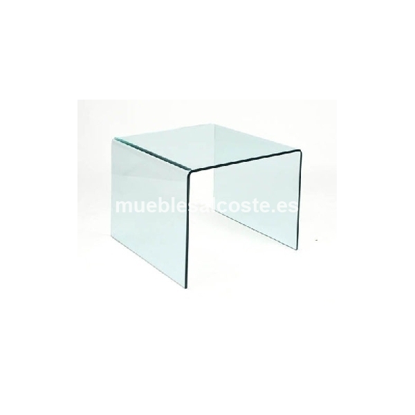 Mesa baja MARSA, cristal curvado