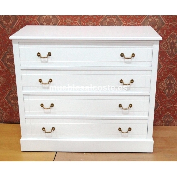 COMODA BLANCA 4 CAJONES 113 X 48 X 90