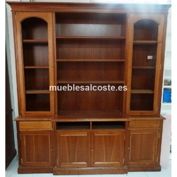 LIBRERIA CON VITRINAS CEREZO 205 X 48 X 227