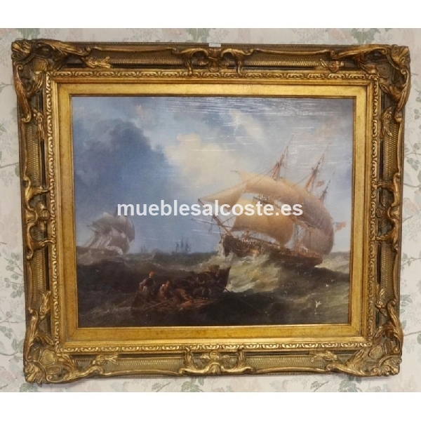 OLEOS BARCOS ENMARCADO 82 X 72