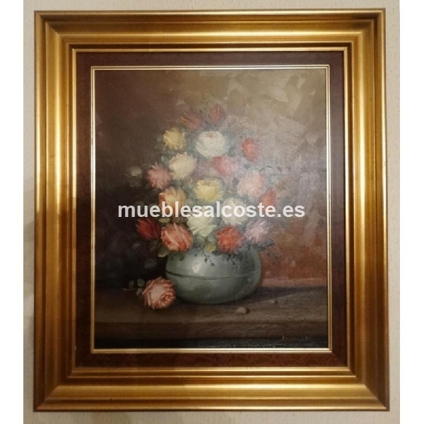 OLEO JARRON CON FLORES 67 X 76