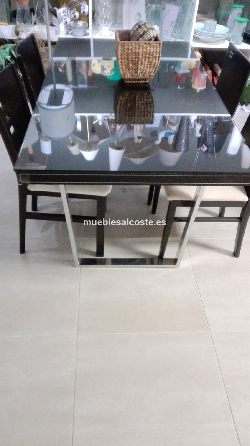 MESA TAPA SEMIPIEL-CRISTAL