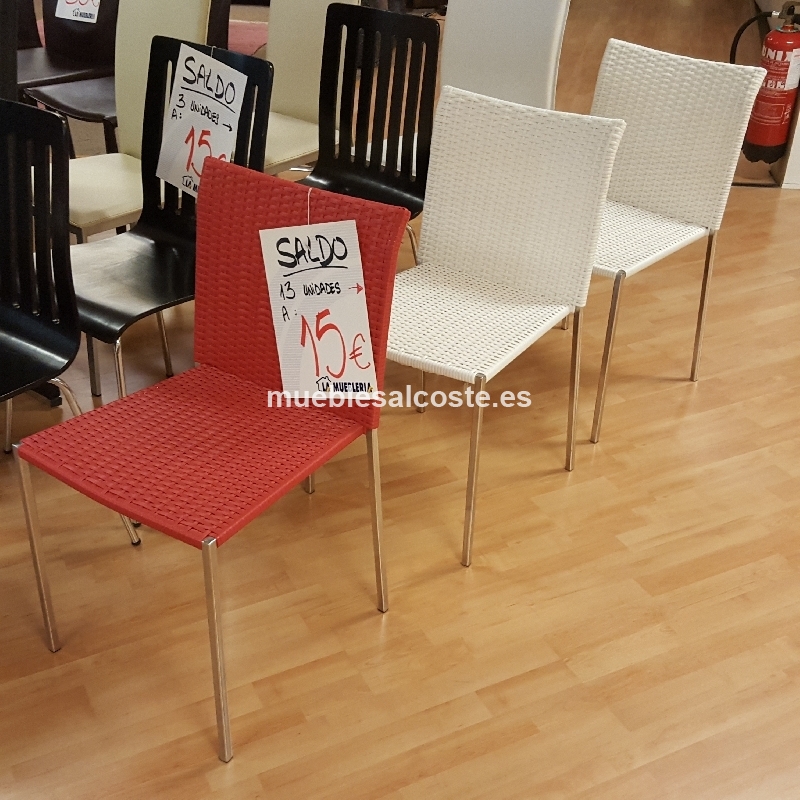 silla comedor roja o blanca