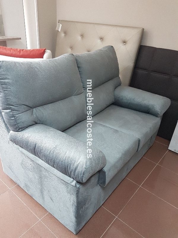 Sofa 2 plazas tapizado duna gris desenfundable