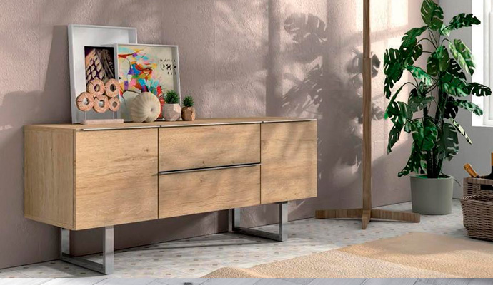 Mueble aparador moderno en roble nature