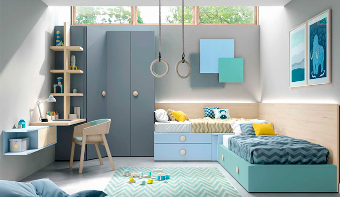 Muebles de habitacin infantil de estilo moderno y funcional